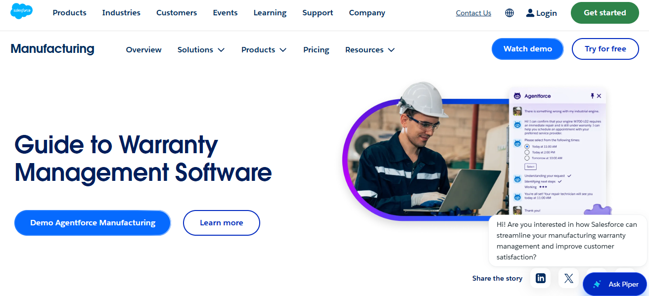 Salesforce Manufacturing Cloud
